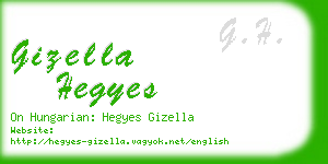 gizella hegyes business card